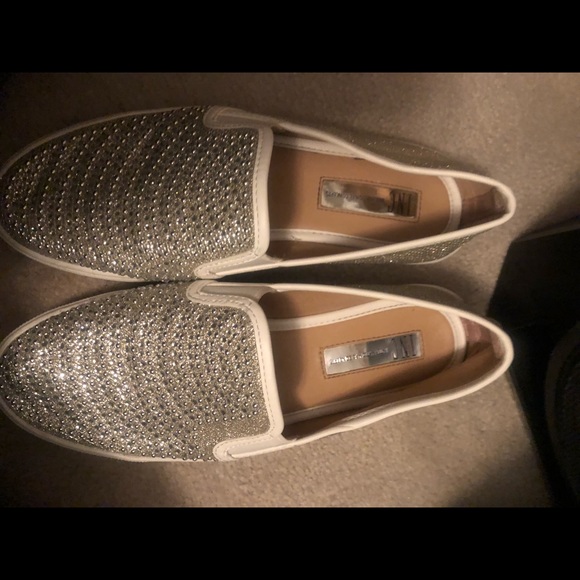 White sparkly slip ons - Picture 4 of 5
